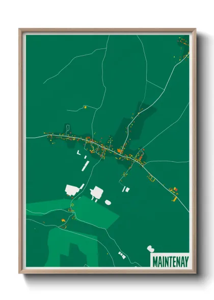 Une affiche de carte sur Maintenay