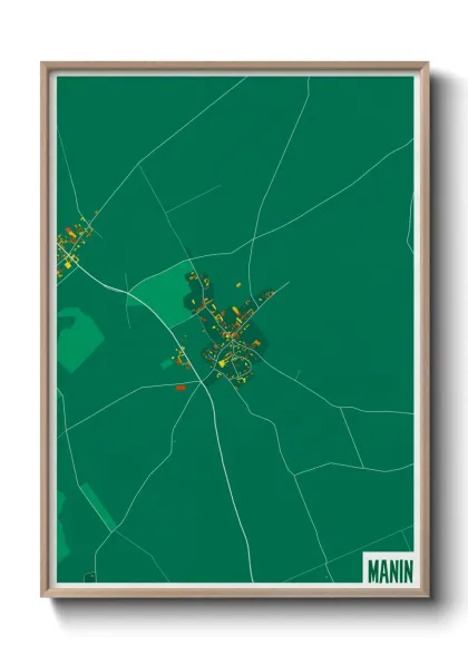 Une affiche de carte sur Manin