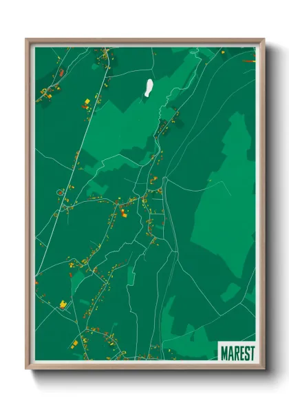 Une affiche de carte sur Marest