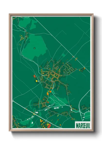 Une affiche de carte sur Marœuil