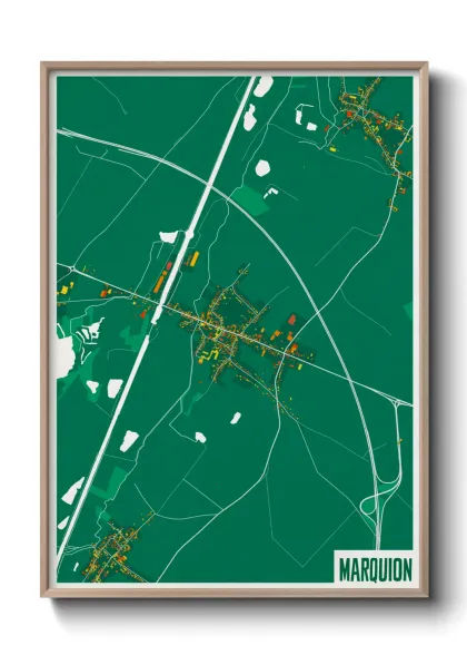 Une affiche de carte sur Marquion