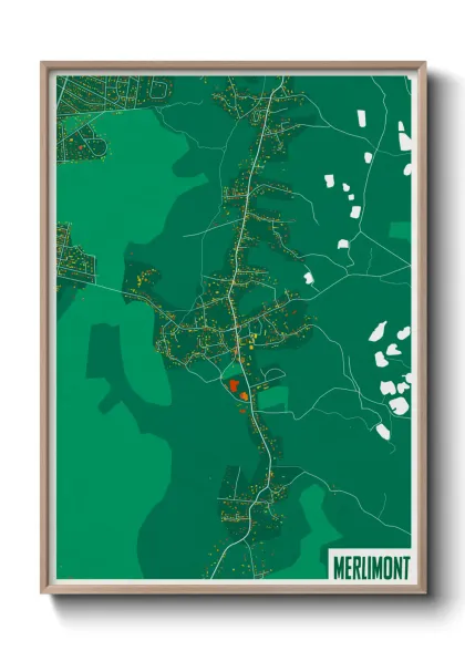 Une affiche de carte sur Merlimont