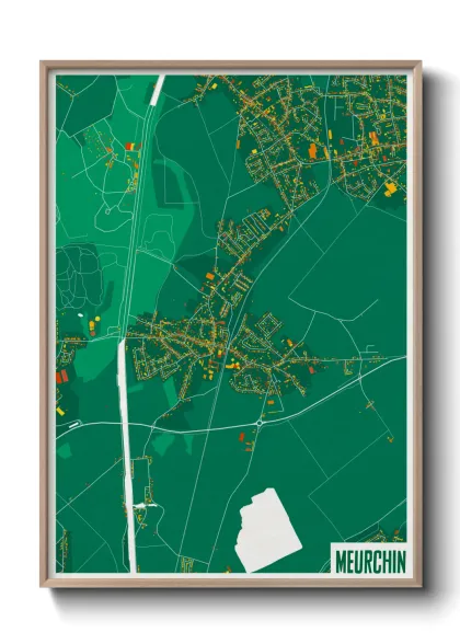 Une affiche de carte sur Meurchin