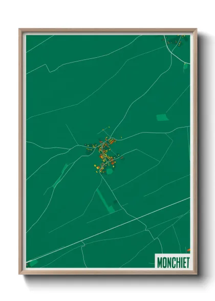 Une affiche de carte sur Monchiet