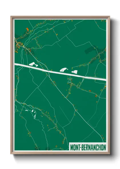 Une affiche de carte sur Mont-Bernanchon