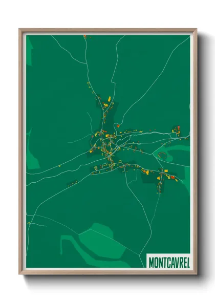 Une affiche de carte sur Montcavrel