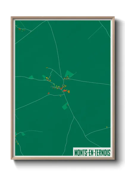 Une affiche de carte sur Monts-en-Ternois