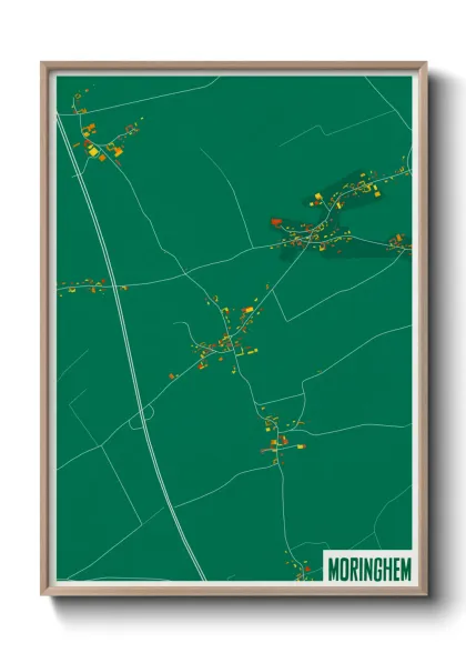 Une affiche de carte sur Moringhem