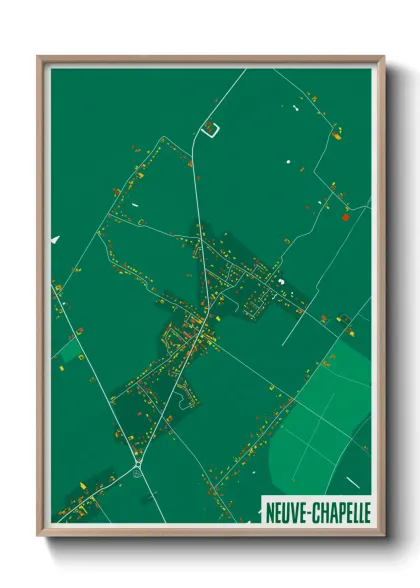 Une affiche de carte sur Neuve-Chapelle