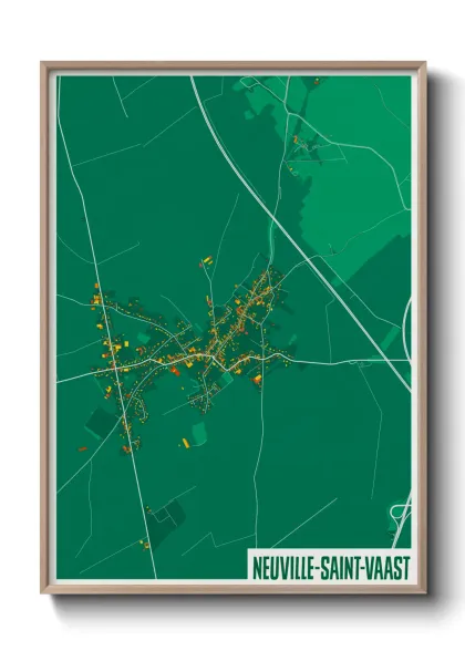 Une affiche de carte sur Neuville-Saint-Vaast