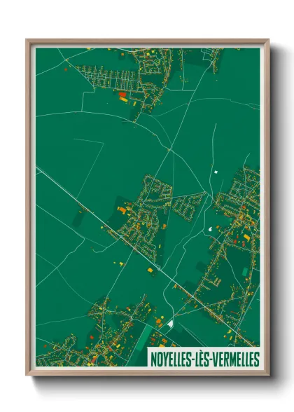 Une affiche de carte sur Noyelles-lès-Vermelles
