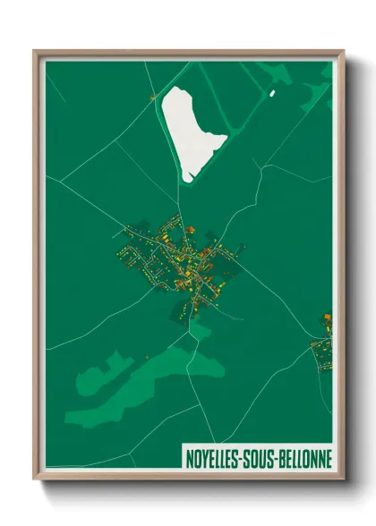Une affiche de carte sur Noyelles-sous-Bellonne