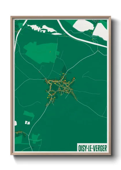 Une affiche de carte sur Oisy-le-Verger