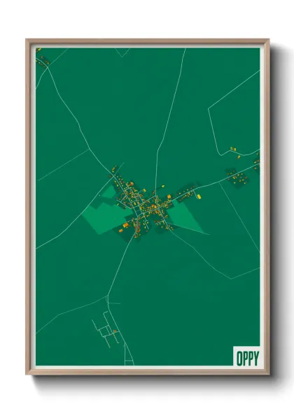 Une affiche de carte sur Oppy