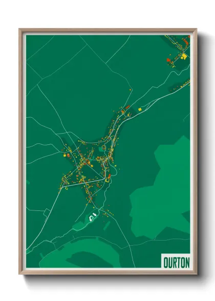 Une affiche de carte sur Ourton