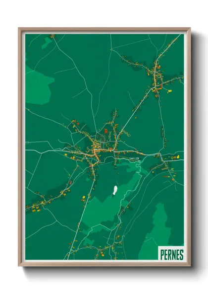 Une affiche de carte sur Pernes