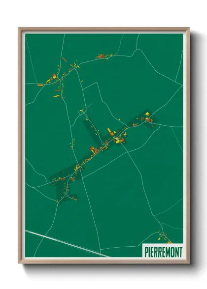 Une affiche de carte sur Pierremont