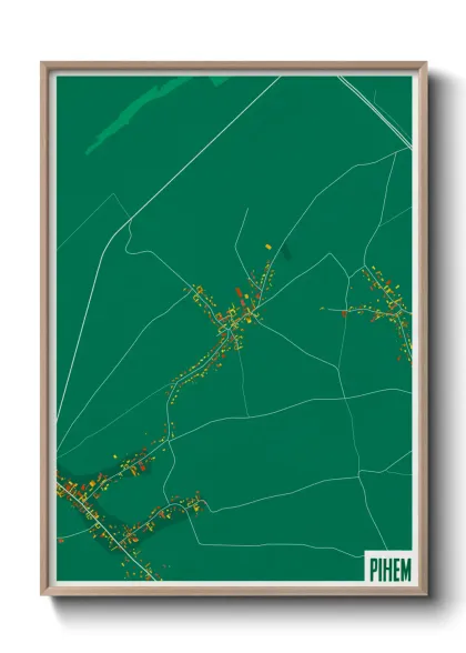 Une affiche de carte sur Pihem