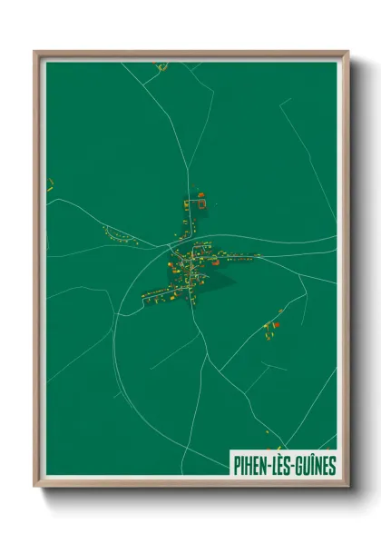 Une affiche de carte sur Pihen-lès-Guînes