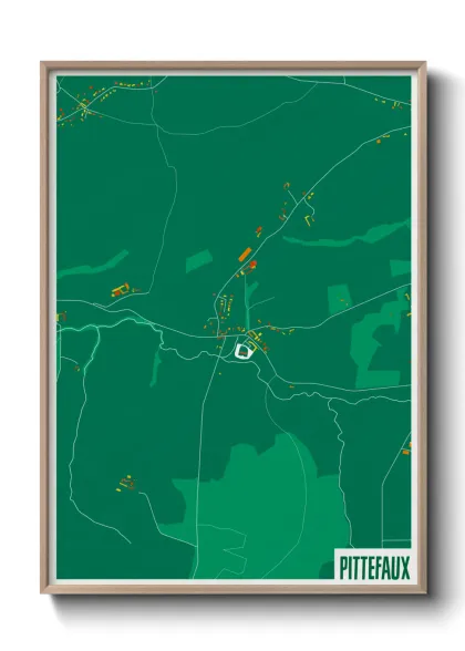 Une affiche de carte sur Pittefaux