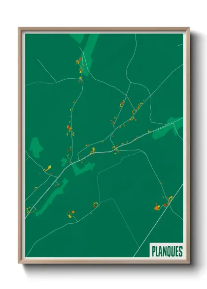 Une affiche de carte sur Planques