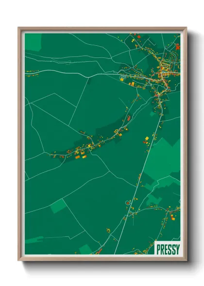 Une affiche de carte sur Pressy