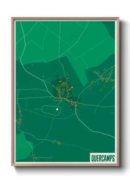 Une affiche de carte sur Quercamps