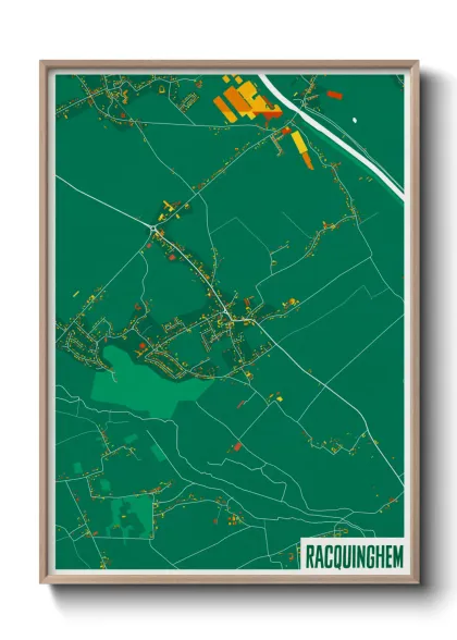 Une affiche de carte sur Racquinghem