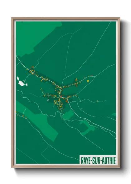 Une affiche de carte sur Raye-sur-Authie