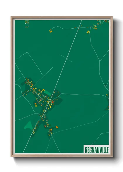 Une affiche de carte sur Regnauville