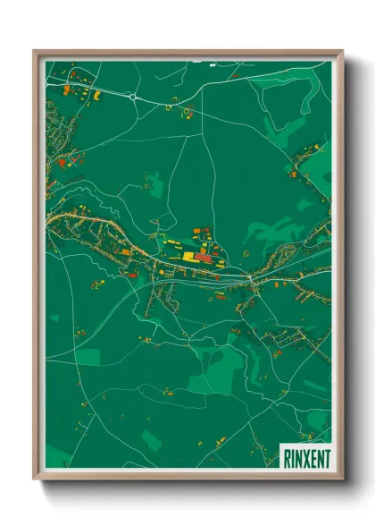 Une affiche de carte sur Rinxent