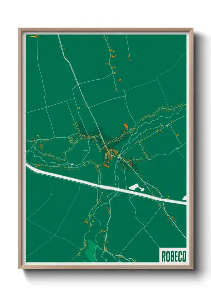 Une affiche de carte sur Robecq