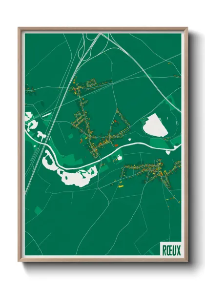 Une affiche de carte sur Rœux
