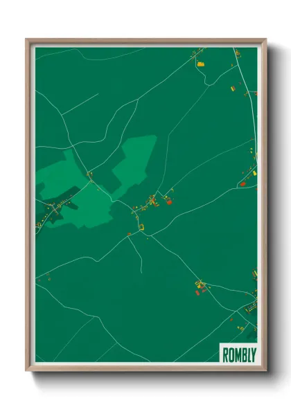 Une affiche de carte sur Rombly