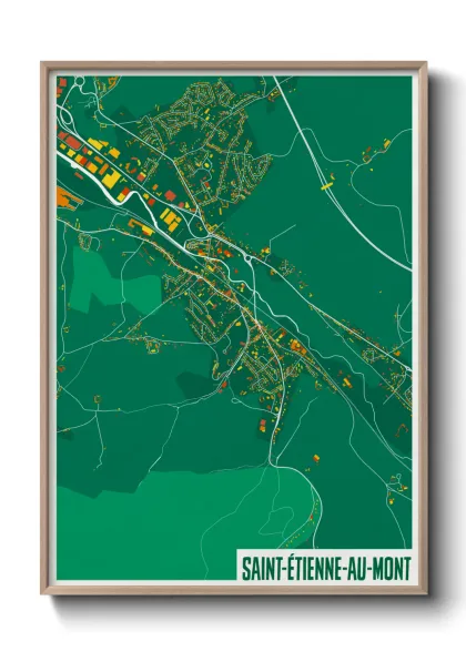 Une affiche de carte sur Saint-Étienne-au-Mont