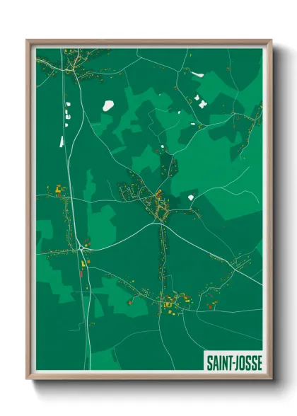 Une affiche de carte sur Saint-Josse