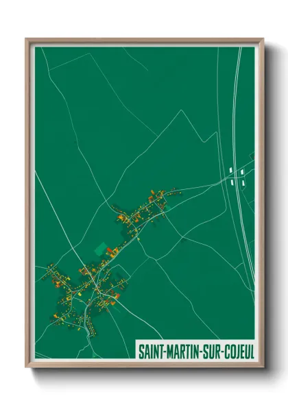 Une affiche de carte sur Saint-Martin-sur-Cojeul