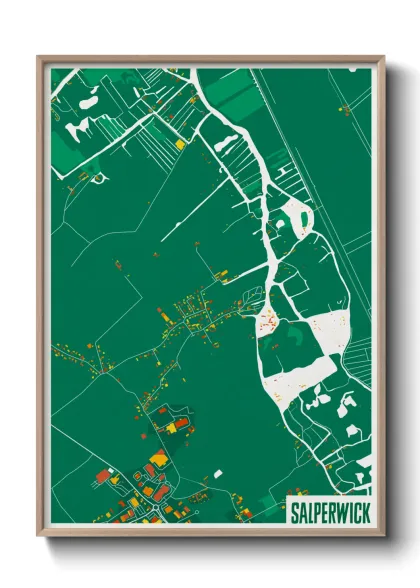 Une affiche de carte sur Salperwick
