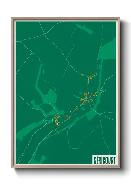 Une affiche de carte sur Séricourt