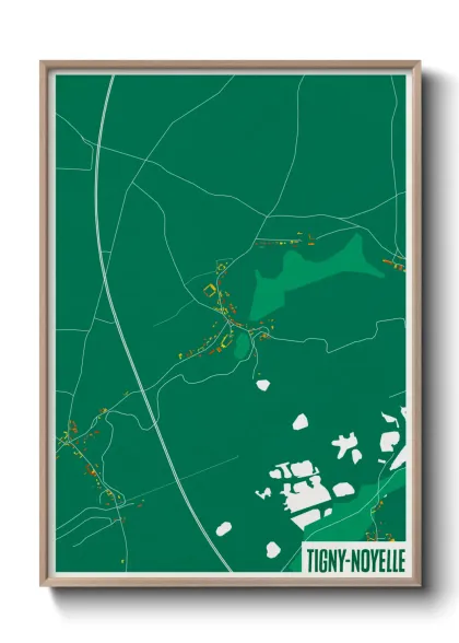 Une affiche de carte sur Tigny-Noyelle