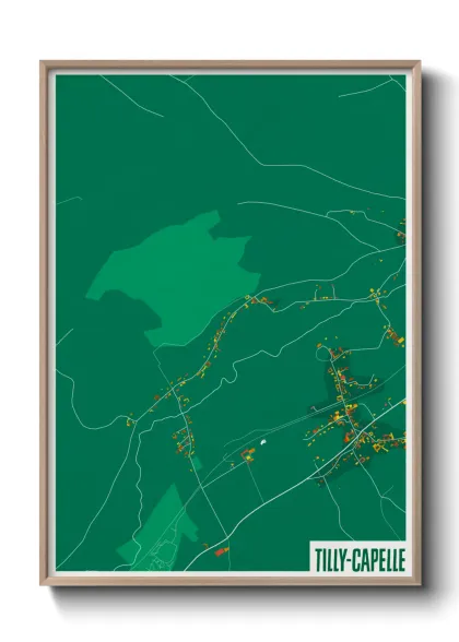 Une affiche de carte sur Tilly-Capelle