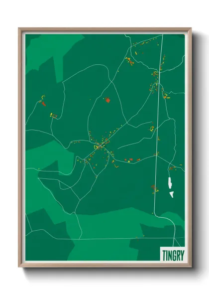 Une affiche de carte sur Tingry