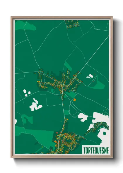 Une affiche de carte sur Tortequesne