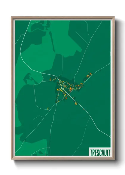 Une affiche de carte sur Trescault