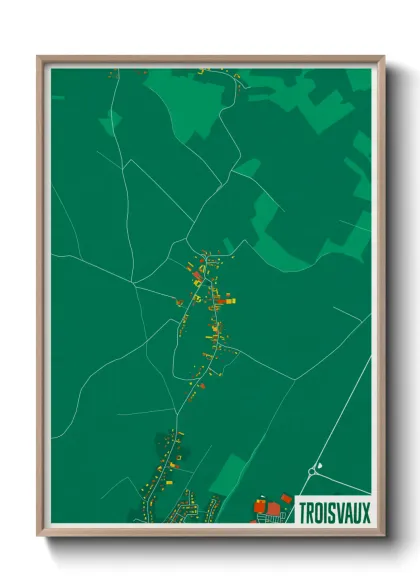 Une affiche de carte sur Troisvaux