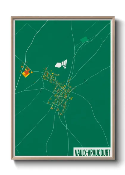 Une affiche de carte sur Vaulx-Vraucourt