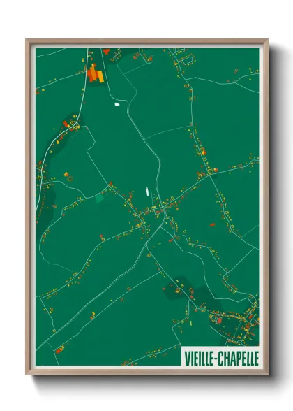 Une affiche de carte sur Vieille-Chapelle