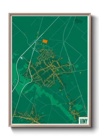 Une affiche de carte sur Vimy