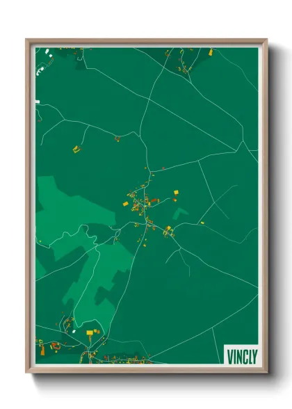 Une affiche de carte sur Vincly