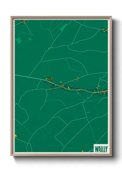 Une affiche de carte sur Wailly